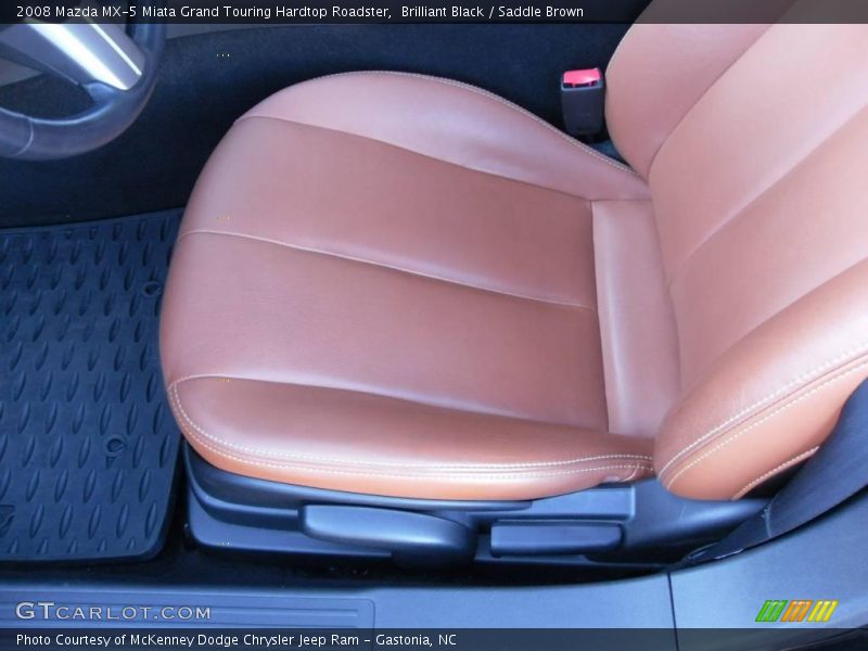 Brilliant Black / Saddle Brown 2008 Mazda MX-5 Miata Grand Touring Hardtop Roadster