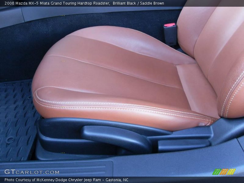 Brilliant Black / Saddle Brown 2008 Mazda MX-5 Miata Grand Touring Hardtop Roadster