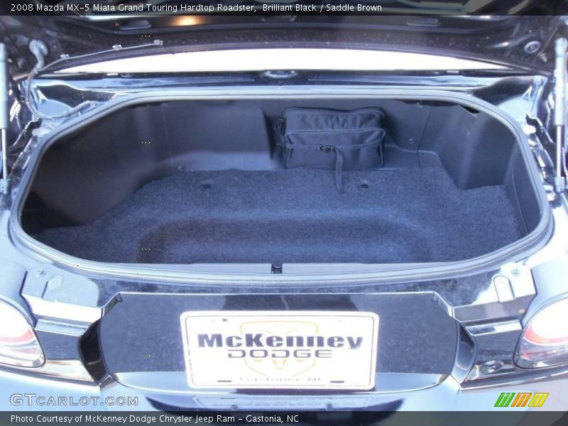Brilliant Black / Saddle Brown 2008 Mazda MX-5 Miata Grand Touring Hardtop Roadster