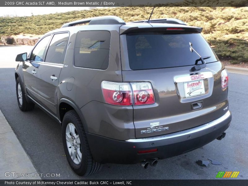 Medium Brown Metallic / Ebony 2009 GMC Acadia SLT AWD