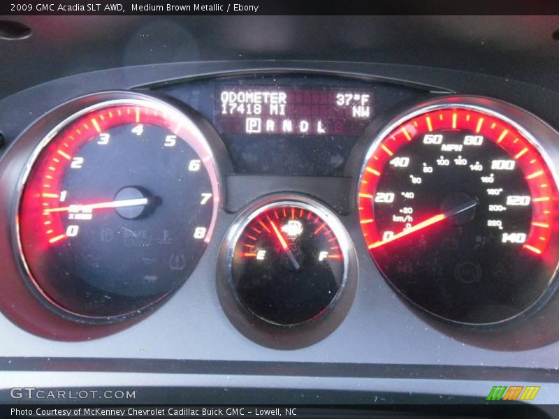 Medium Brown Metallic / Ebony 2009 GMC Acadia SLT AWD