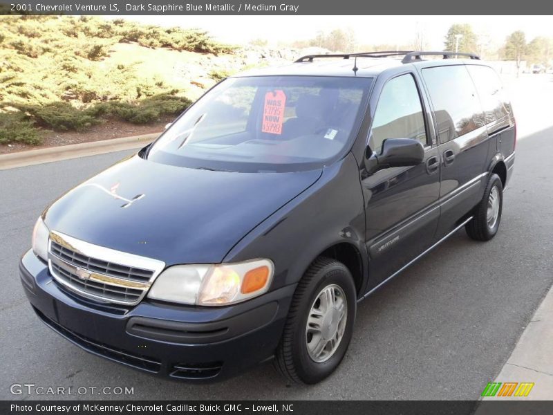 Dark Sapphire Blue Metallic / Medium Gray 2001 Chevrolet Venture LS