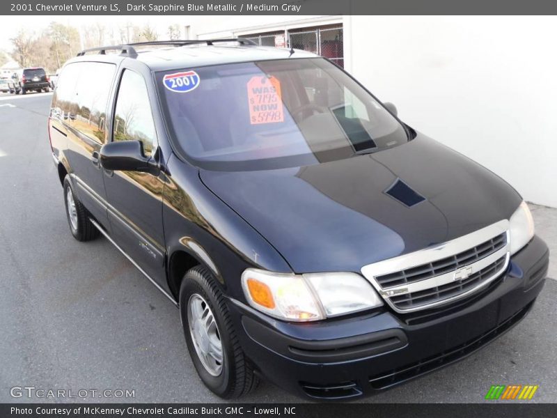 Dark Sapphire Blue Metallic / Medium Gray 2001 Chevrolet Venture LS