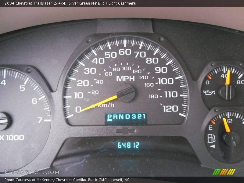 Silver Green Metallic / Light Cashmere 2004 Chevrolet TrailBlazer LS 4x4