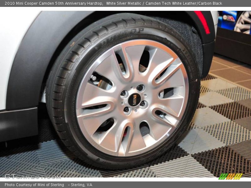 White Silver Metallic / Camden Tech White Leather/Carbon Black 2010 Mini Cooper Camden 50th Anniversary Hardtop