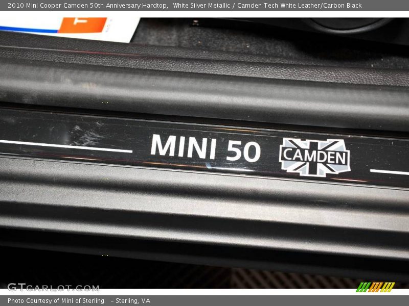 White Silver Metallic / Camden Tech White Leather/Carbon Black 2010 Mini Cooper Camden 50th Anniversary Hardtop
