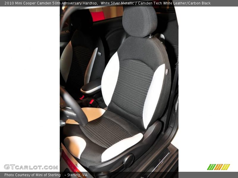 White Silver Metallic / Camden Tech White Leather/Carbon Black 2010 Mini Cooper Camden 50th Anniversary Hardtop