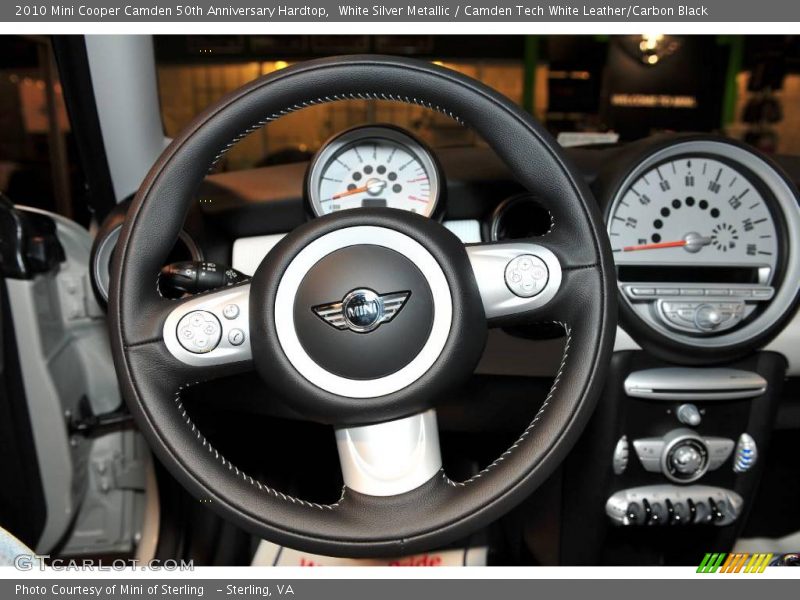 White Silver Metallic / Camden Tech White Leather/Carbon Black 2010 Mini Cooper Camden 50th Anniversary Hardtop