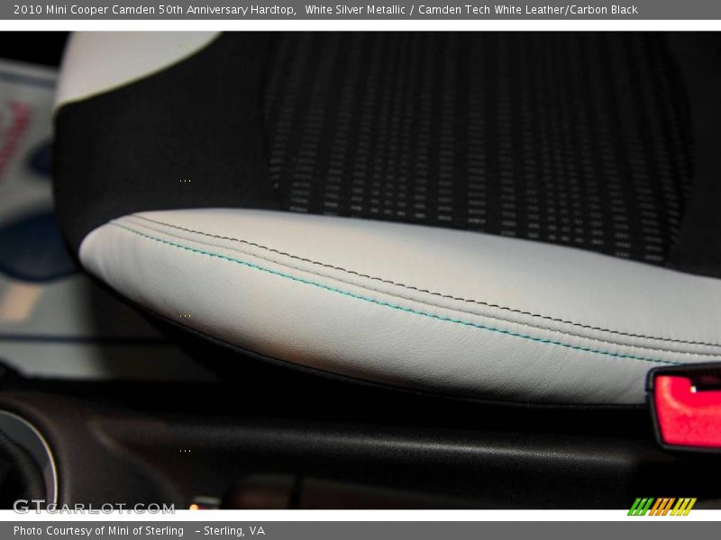 White Silver Metallic / Camden Tech White Leather/Carbon Black 2010 Mini Cooper Camden 50th Anniversary Hardtop