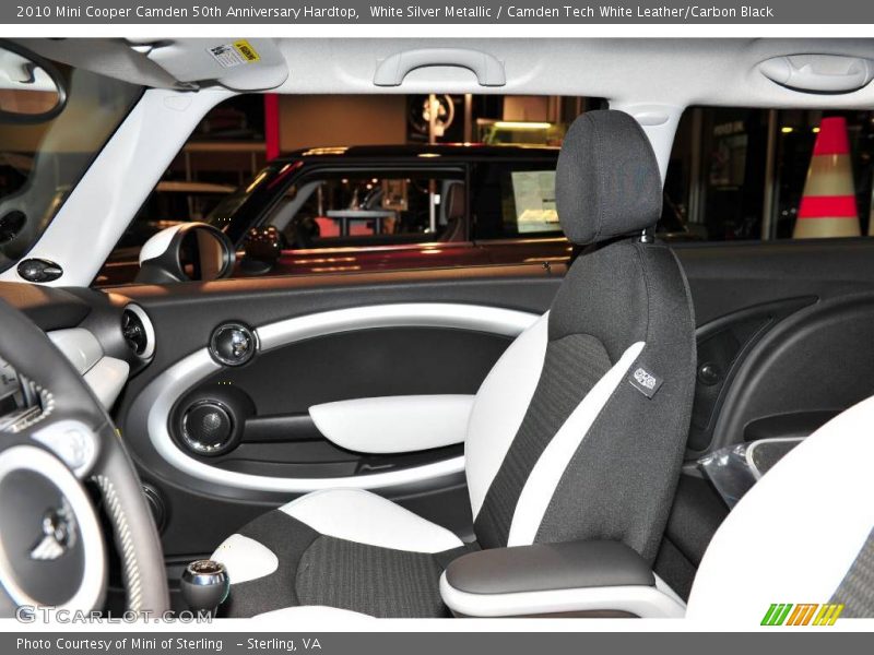 White Silver Metallic / Camden Tech White Leather/Carbon Black 2010 Mini Cooper Camden 50th Anniversary Hardtop
