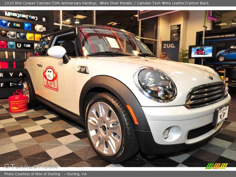 White Silver Metallic / Camden Tech White Leather/Carbon Black 2010 Mini Cooper Camden 50th Anniversary Hardtop