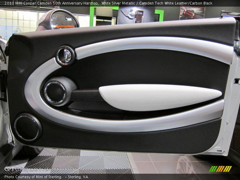 White Silver Metallic / Camden Tech White Leather/Carbon Black 2010 Mini Cooper Camden 50th Anniversary Hardtop