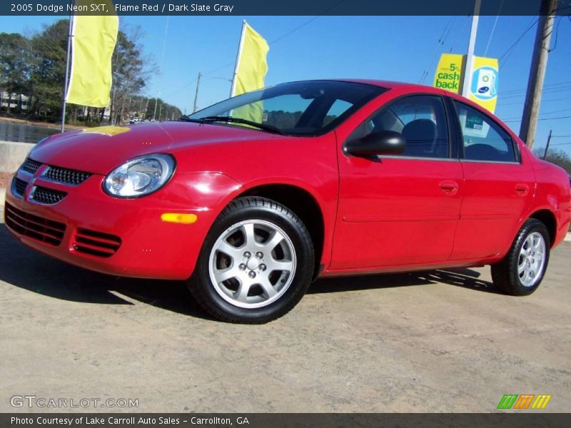 Flame Red / Dark Slate Gray 2005 Dodge Neon SXT