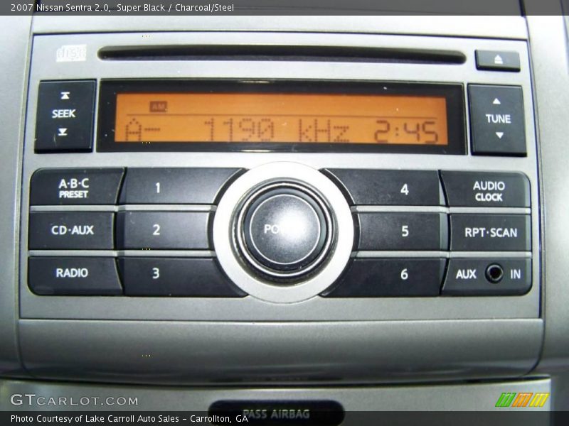 Super Black / Charcoal/Steel 2007 Nissan Sentra 2.0