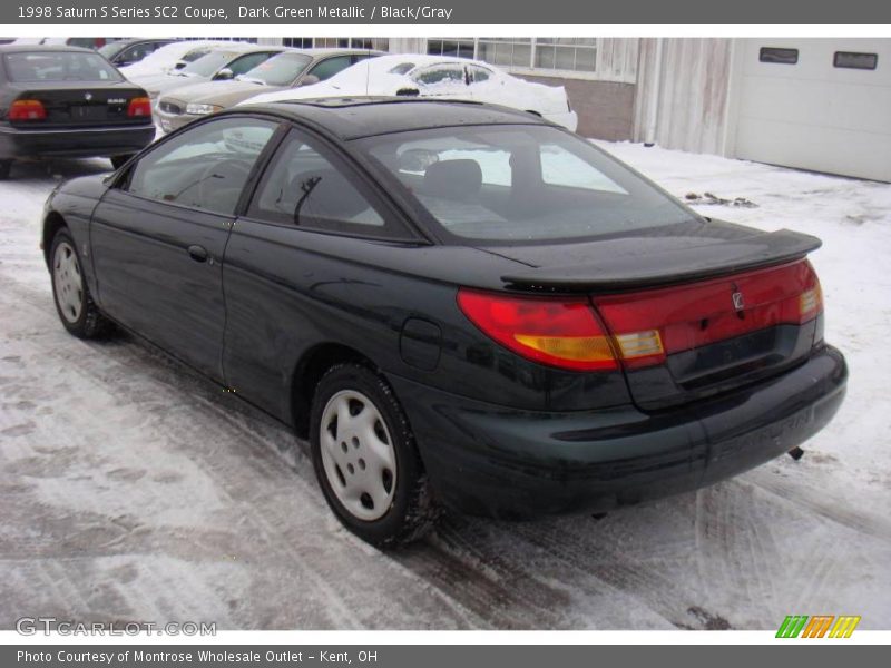 Dark Green Metallic / Black/Gray 1998 Saturn S Series SC2 Coupe