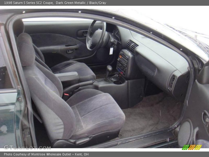 Dark Green Metallic / Black/Gray 1998 Saturn S Series SC2 Coupe