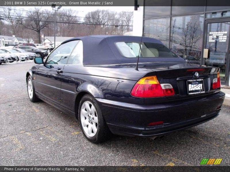 Orient Blue Metallic / Sand 2001 BMW 3 Series 325i Convertible