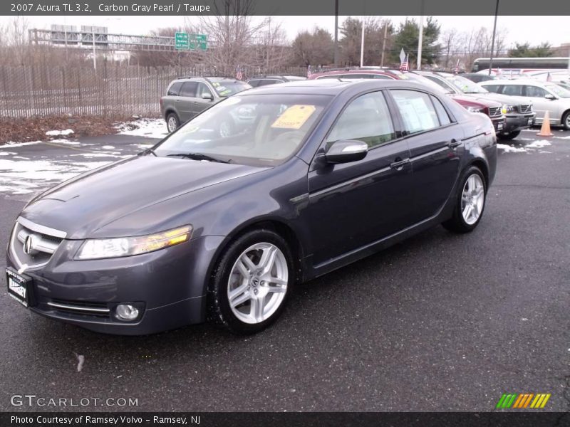 Carbon Gray Pearl / Taupe 2007 Acura TL 3.2