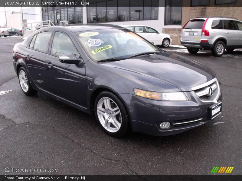 Carbon Gray Pearl / Taupe 2007 Acura TL 3.2