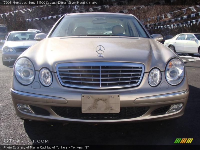 Desert Silver Metallic / Java 2003 Mercedes-Benz E 500 Sedan