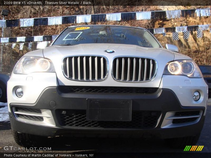 Titanium Silver Metallic / Black 2009 BMW X5 xDrive48i