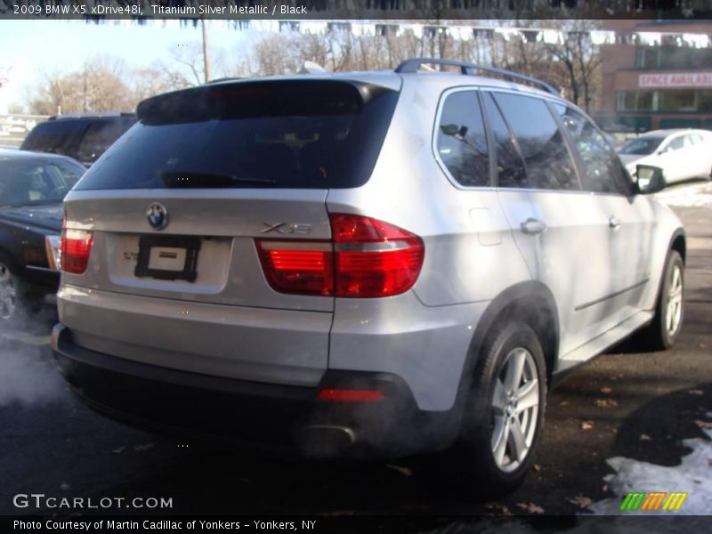Titanium Silver Metallic / Black 2009 BMW X5 xDrive48i