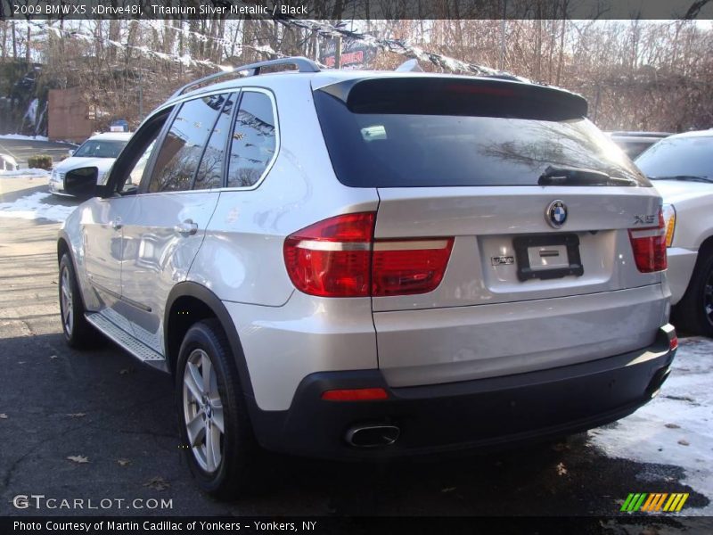 Titanium Silver Metallic / Black 2009 BMW X5 xDrive48i