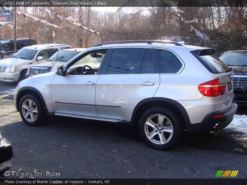 Titanium Silver Metallic / Black 2009 BMW X5 xDrive48i