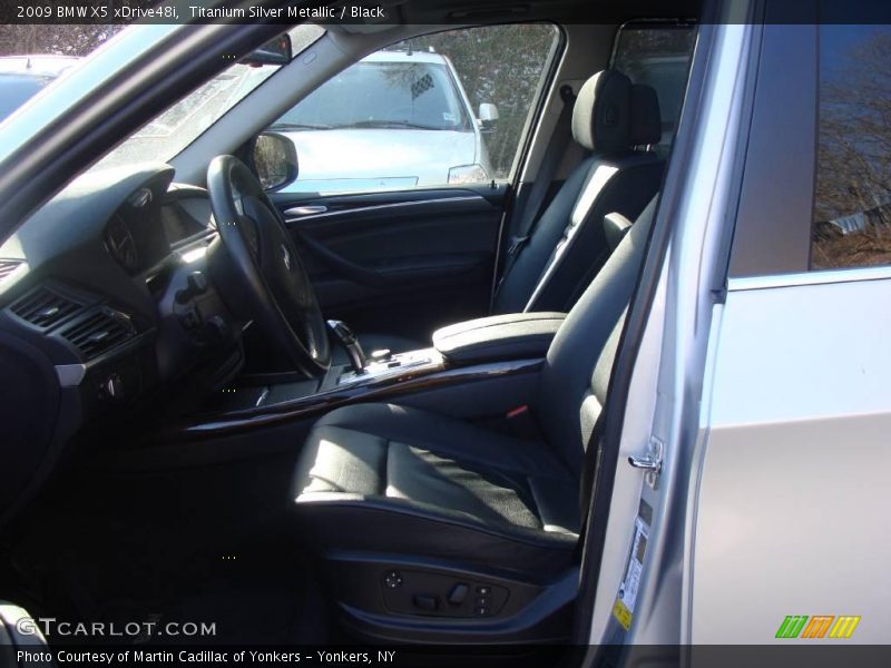 Titanium Silver Metallic / Black 2009 BMW X5 xDrive48i