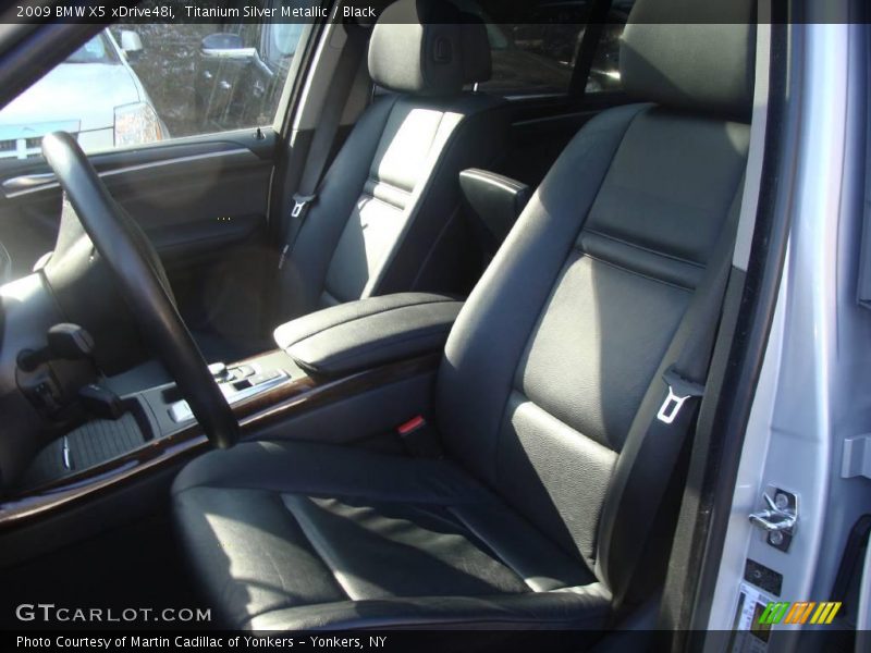 Titanium Silver Metallic / Black 2009 BMW X5 xDrive48i