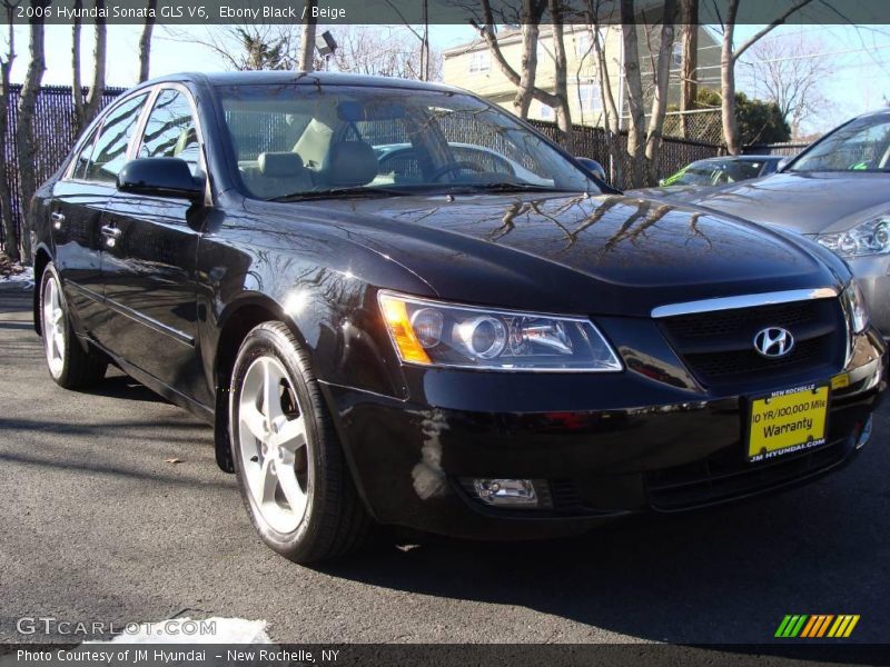 Ebony Black / Beige 2006 Hyundai Sonata GLS V6