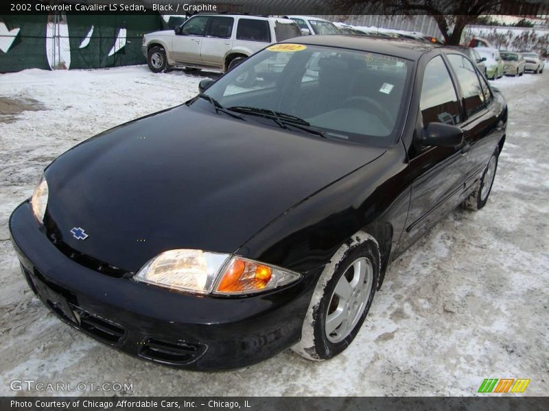 Black / Graphite 2002 Chevrolet Cavalier LS Sedan