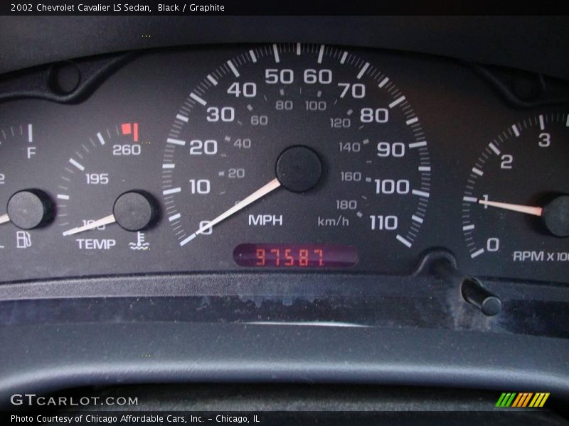 Black / Graphite 2002 Chevrolet Cavalier LS Sedan