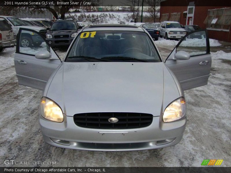 Brilliant Silver / Gray 2001 Hyundai Sonata GLS V6
