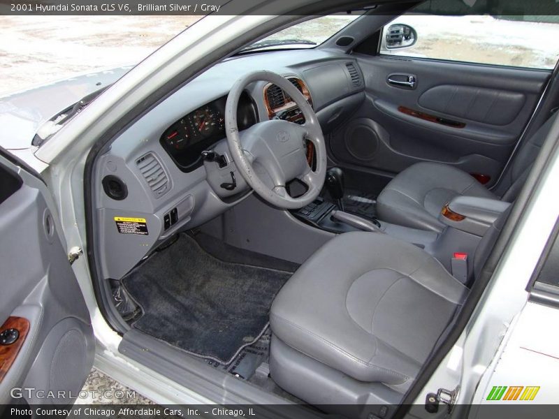 Brilliant Silver / Gray 2001 Hyundai Sonata GLS V6