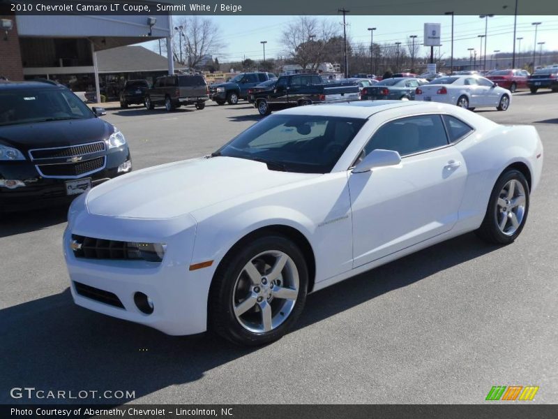 Summit White / Beige 2010 Chevrolet Camaro LT Coupe