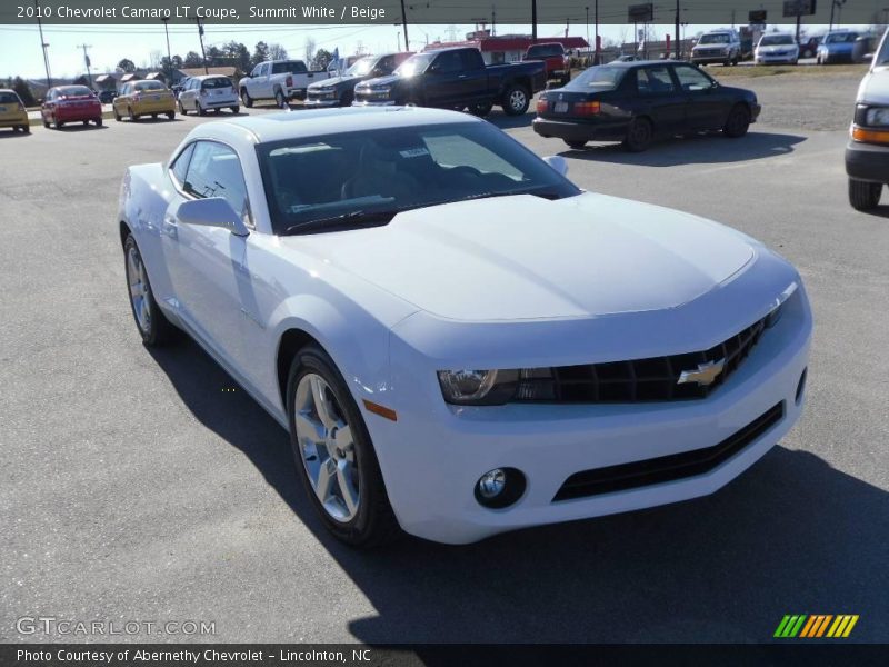 Summit White / Beige 2010 Chevrolet Camaro LT Coupe