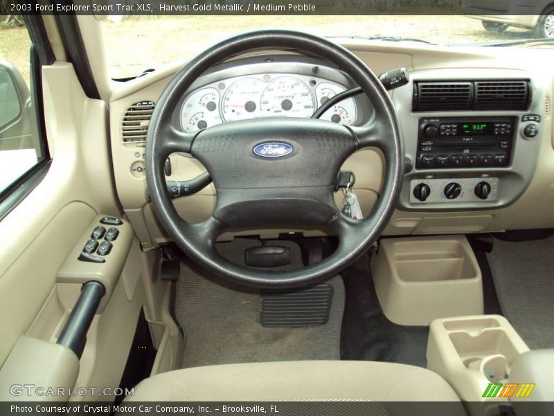 Harvest Gold Metallic / Medium Pebble 2003 Ford Explorer Sport Trac XLS