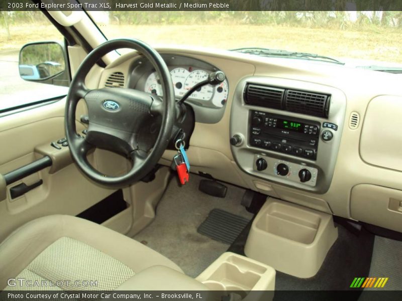 Harvest Gold Metallic / Medium Pebble 2003 Ford Explorer Sport Trac XLS