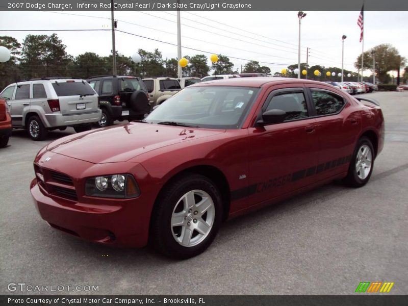 Inferno Red Crystal Pearl / Dark Slate Gray/Light Graystone 2007 Dodge Charger
