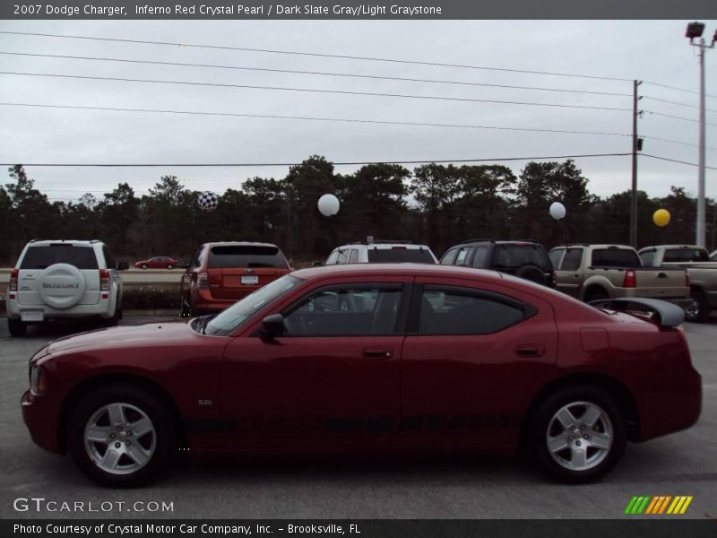 Inferno Red Crystal Pearl / Dark Slate Gray/Light Graystone 2007 Dodge Charger
