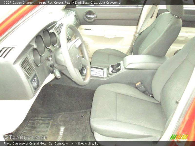 Inferno Red Crystal Pearl / Dark Slate Gray/Light Graystone 2007 Dodge Charger