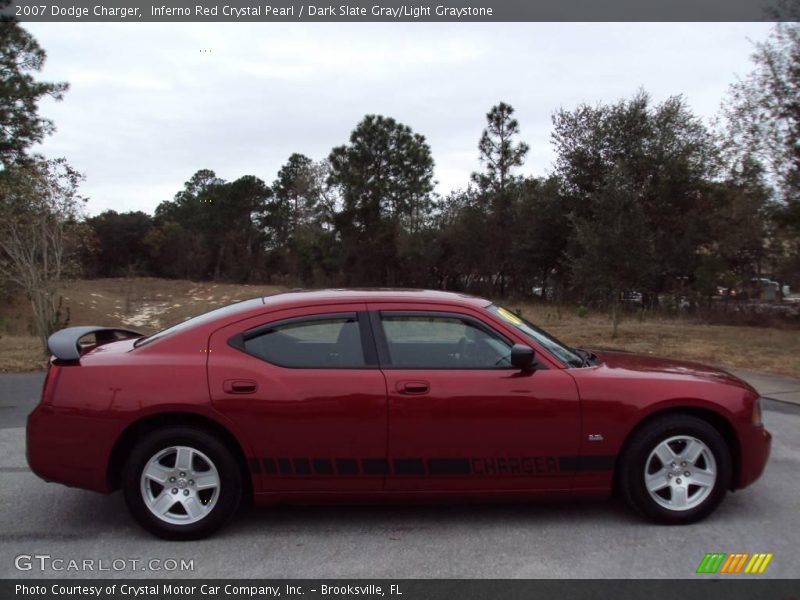Inferno Red Crystal Pearl / Dark Slate Gray/Light Graystone 2007 Dodge Charger