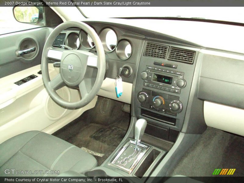 Inferno Red Crystal Pearl / Dark Slate Gray/Light Graystone 2007 Dodge Charger