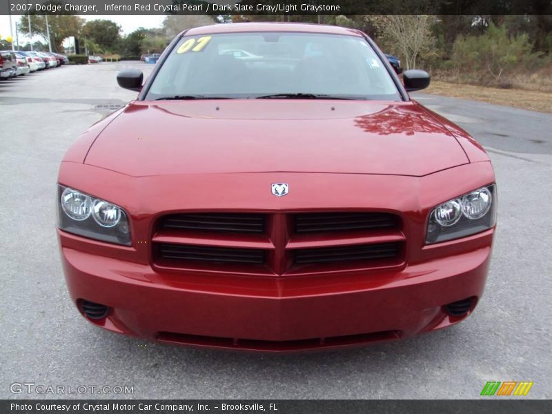 Inferno Red Crystal Pearl / Dark Slate Gray/Light Graystone 2007 Dodge Charger