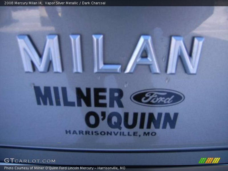 Vapor Silver Metallic / Dark Charcoal 2008 Mercury Milan I4