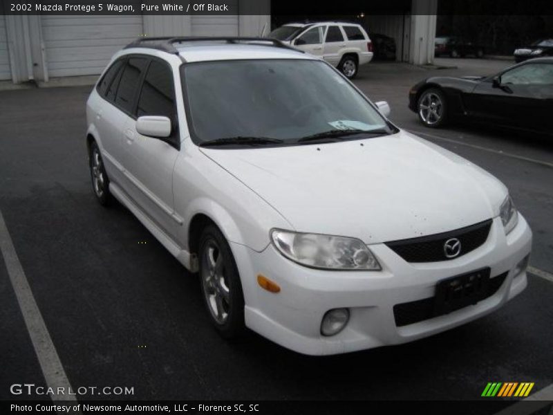 Pure White / Off Black 2002 Mazda Protege 5 Wagon
