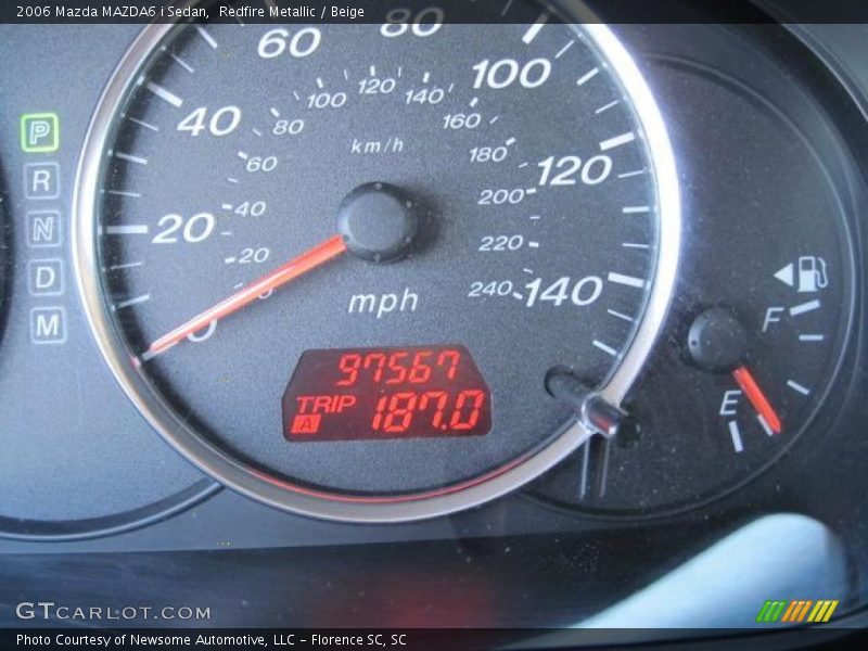 Redfire Metallic / Beige 2006 Mazda MAZDA6 i Sedan