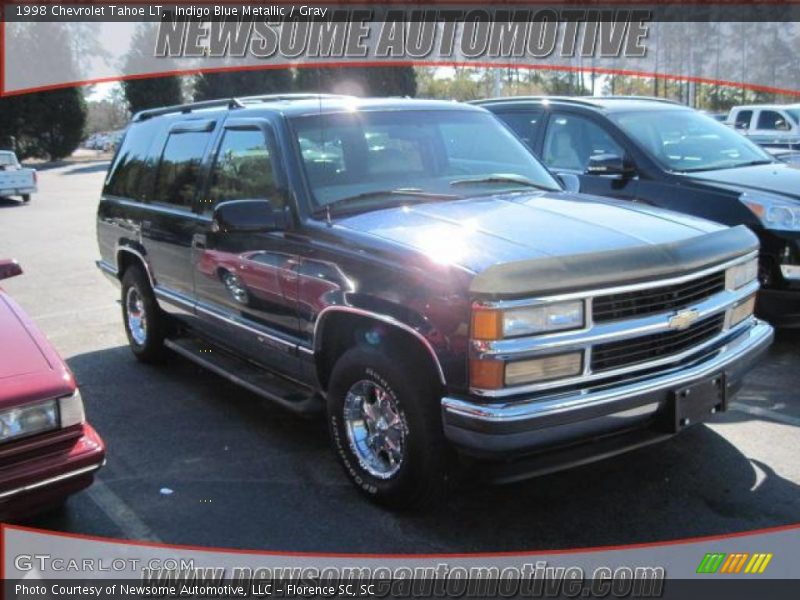 Indigo Blue Metallic / Gray 1998 Chevrolet Tahoe LT