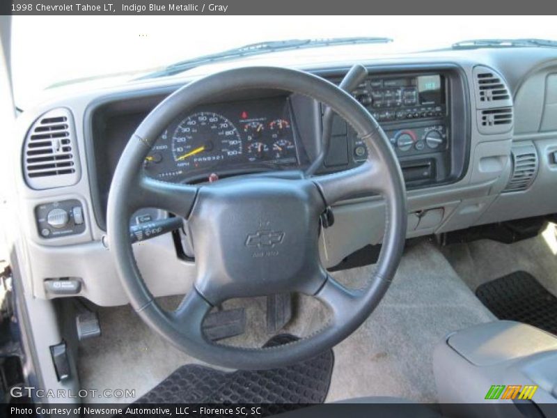 Indigo Blue Metallic / Gray 1998 Chevrolet Tahoe LT